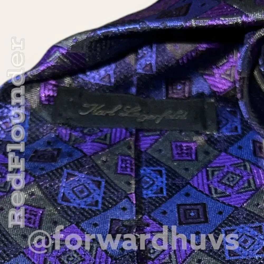 Karl Lagerfeld Art Deco Style Necktie - Vintage Geometric Design